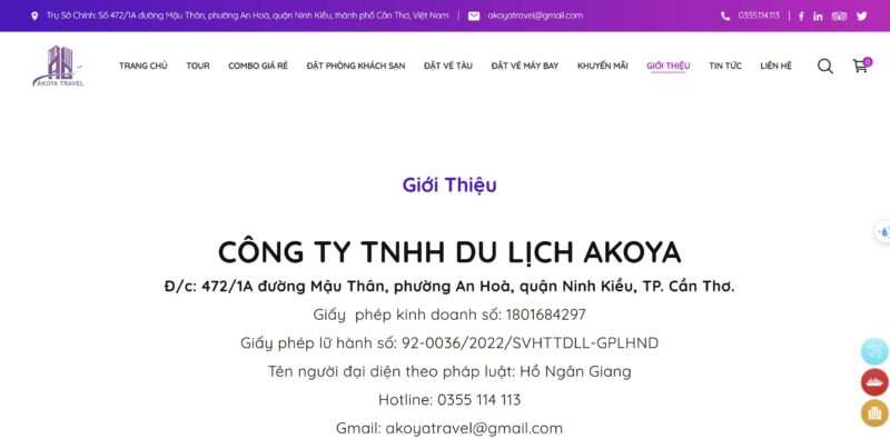 Akoya Travel Cần Thơ – công ty du lịch uy tín tại Quận Ninh Kiều