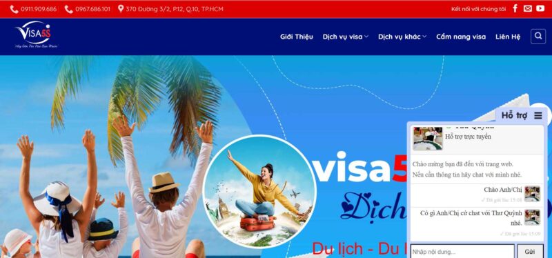 Website Visa5s cung cấp dịch vụ visa du lịch, du học, công tác quốc tế với hỗ trợ trực tuyến tiện lợi