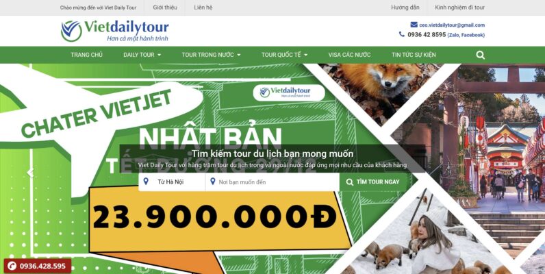 Công ty du lịch Viet Daily Tour tổ chức tour Nhật Bản và quốc tế uy tín