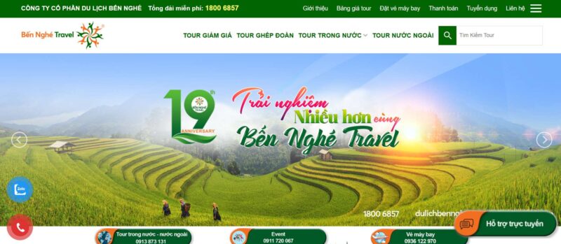 Công ty Du lịch Bến Nghé - Hơn 18 năm uy tín tại Quận Bình Thạnh, chuyên tour trong nước, quốc tế, dịch vụ đa dạng.
