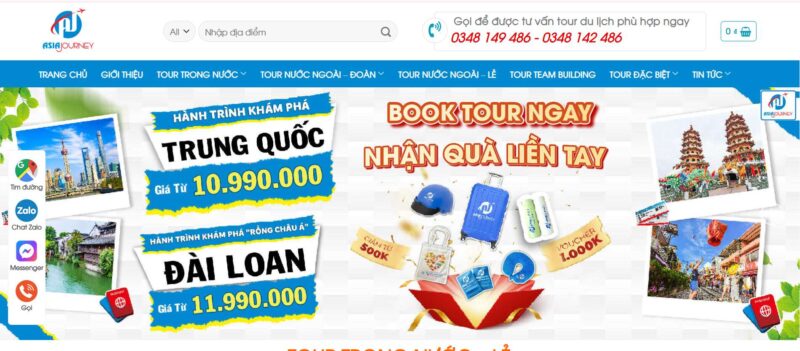 HÌnh ảnh trang chủ của du lịch asia journey