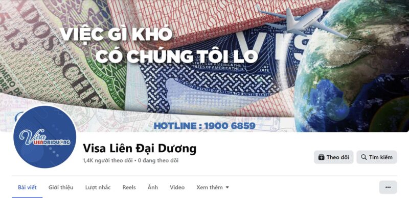 Trang Facebook chính thức của Visa Liên Đại Dương – dịch vụ visa uy tín