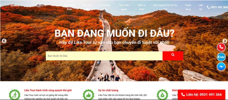 Like Tour Việt Nam - Công ty du lịch uy tín tại Quận Bình Thạnh, chuyên tour trong nước và quốc tế với giá hợp lý, dịch vụ tận tâm.