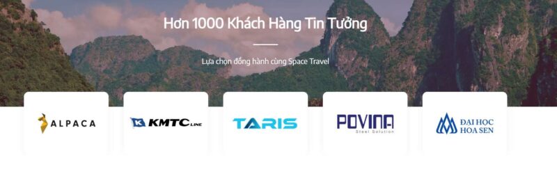Top 10 công ty visa uy tín tại Quận 1 74 Space Travel được hơn 1000 khách hàng và đối tác tin tưởng, trong đó có Alpaca, KMTC Line, Taris, Povina, Đại học Hoa Sen.