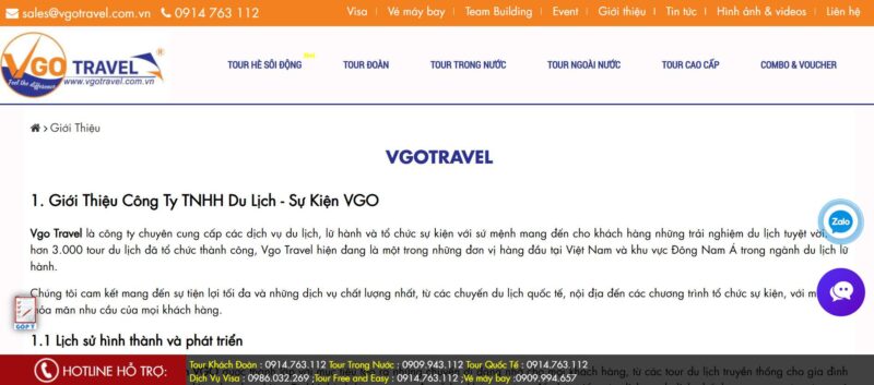 VGOTRAVEL - Công ty du lịch và sự kiện tại Quận Gò Vấp, TP.HCM. Cung cấp tour theo yêu cầu, dịch vụ visa nhanh chóng, chuyên nghiệp, giá hợp lý. Địa chỉ: 513/06 Nguyễn Oanh, P.17, Gò Vấp. Hotline: (028) 73 07 9977.