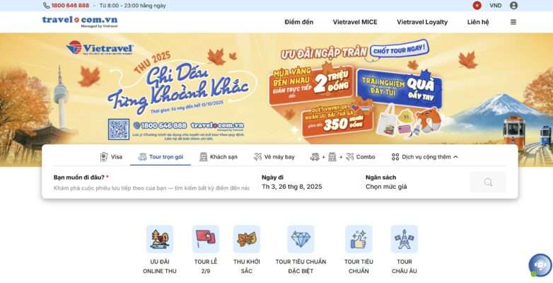 Vietravel cung cấp dịch vụ du lịch chất lượng tại TPHCM