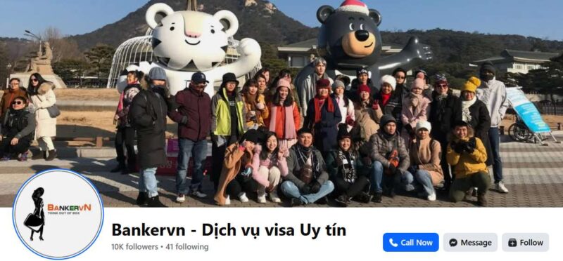 Fanpage Bankervn - Dịch vụ visa uy tín với hơn 10.000 người theo dõi, chuyên hỗ trợ khách hàng xin visa du lịch, du học và định cư.