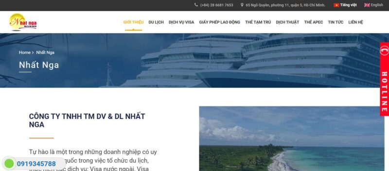 Top 4 công ty visa uy tín tại Quận 5, TP.HCM 8 Dịch vụ làm visa uy tín tại quận 5 của Công ty TNHH Thương mại Dịch vụ và Du lịch Nhất Nga.