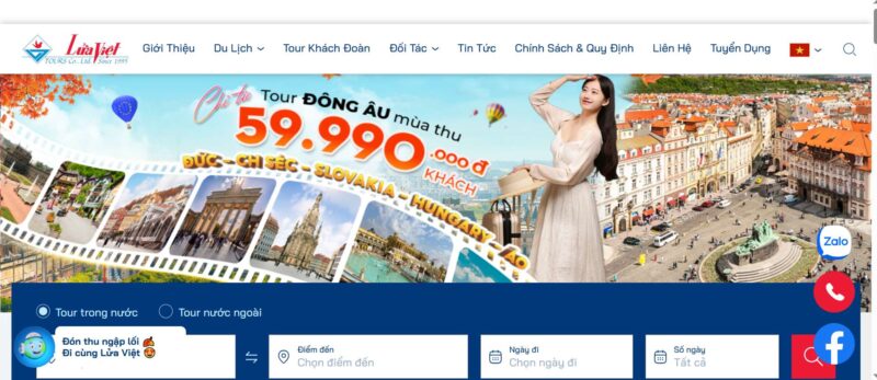 Top 5 công ty du lịch uy tín tại Quận 9, TP.HCM 8 Lửa Việt Tours - công ty du lịch uy tín cung cấp tour trong nước, quốc tế và dịch vụ visa du lịch, công tác, du học, thăm thân