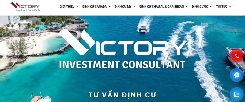 Top 5 công ty visa uy tín tại Quận Bình Thạnh, TP.HCM 9 Victory Investment Consultants - Công ty tư vấn định cư toàn cầu tại Bình Thạnh, TP.HCM, chuyên định cư Canada, Mỹ, Úc, Châu Âu và Caribbean.