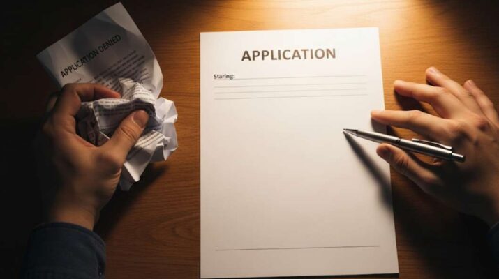 Một người đang bắt đầu lại quá trình xin visa Hong Kong sau khi bị từ chối, thể hiện sự quyết tâm.