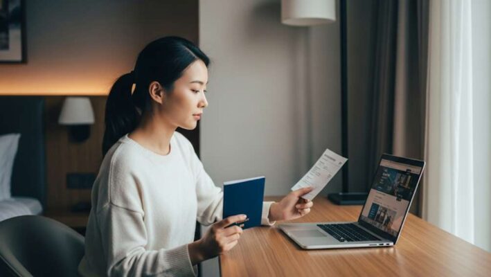 co gai chau a cam ho chieu booking visa phap