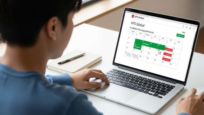 Quy Trình Đặt Lịch Hẹn & Nộp Hồ Sơ Xin Visa Ý: Hướng Dẫn Toàn Diện 2025 3 dat lich hen online tren vfs global de xin visa y