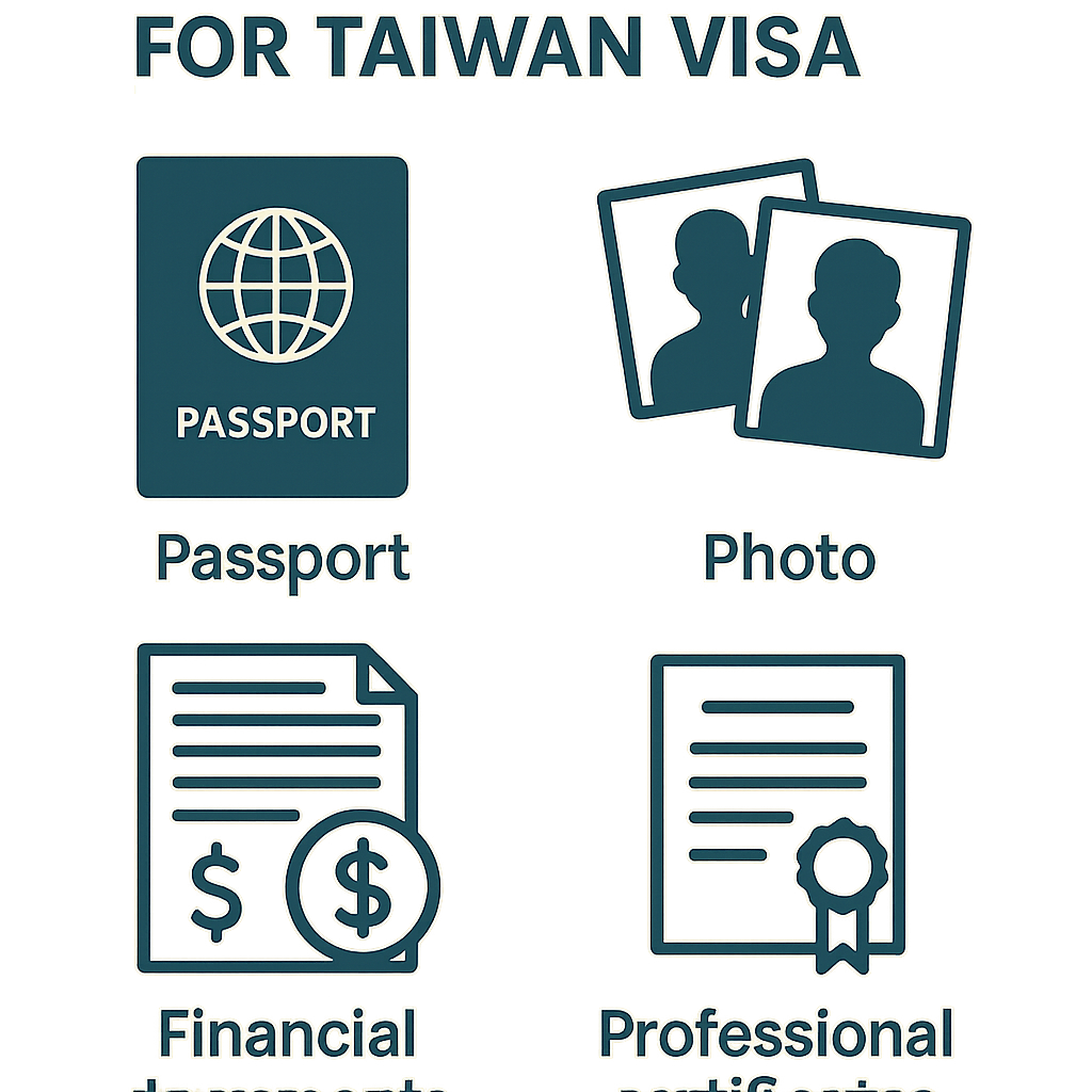 Hồ sơ cần thiết khi xin visa Đài Loan
