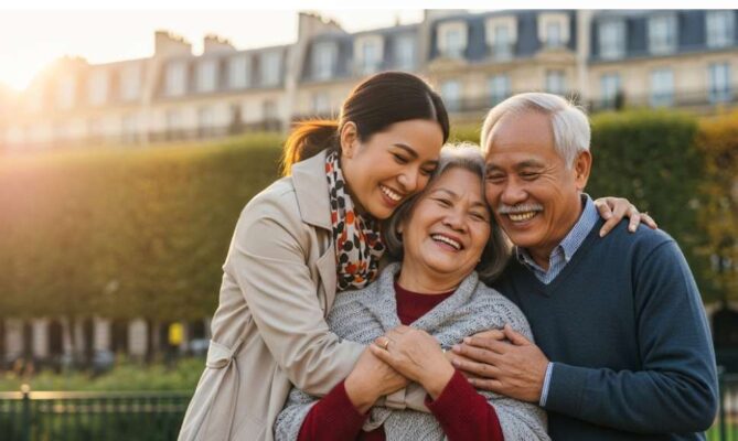 doan tu gia dinh tai paris visa tham than visa phap
