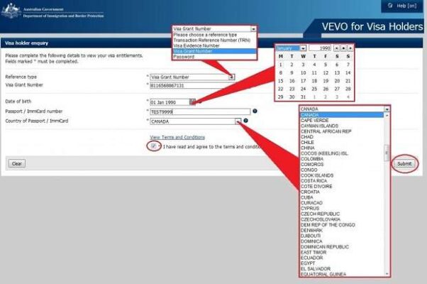 Hướng dẫn kiểm tra visa Úc online qua hệ thống VEVO 