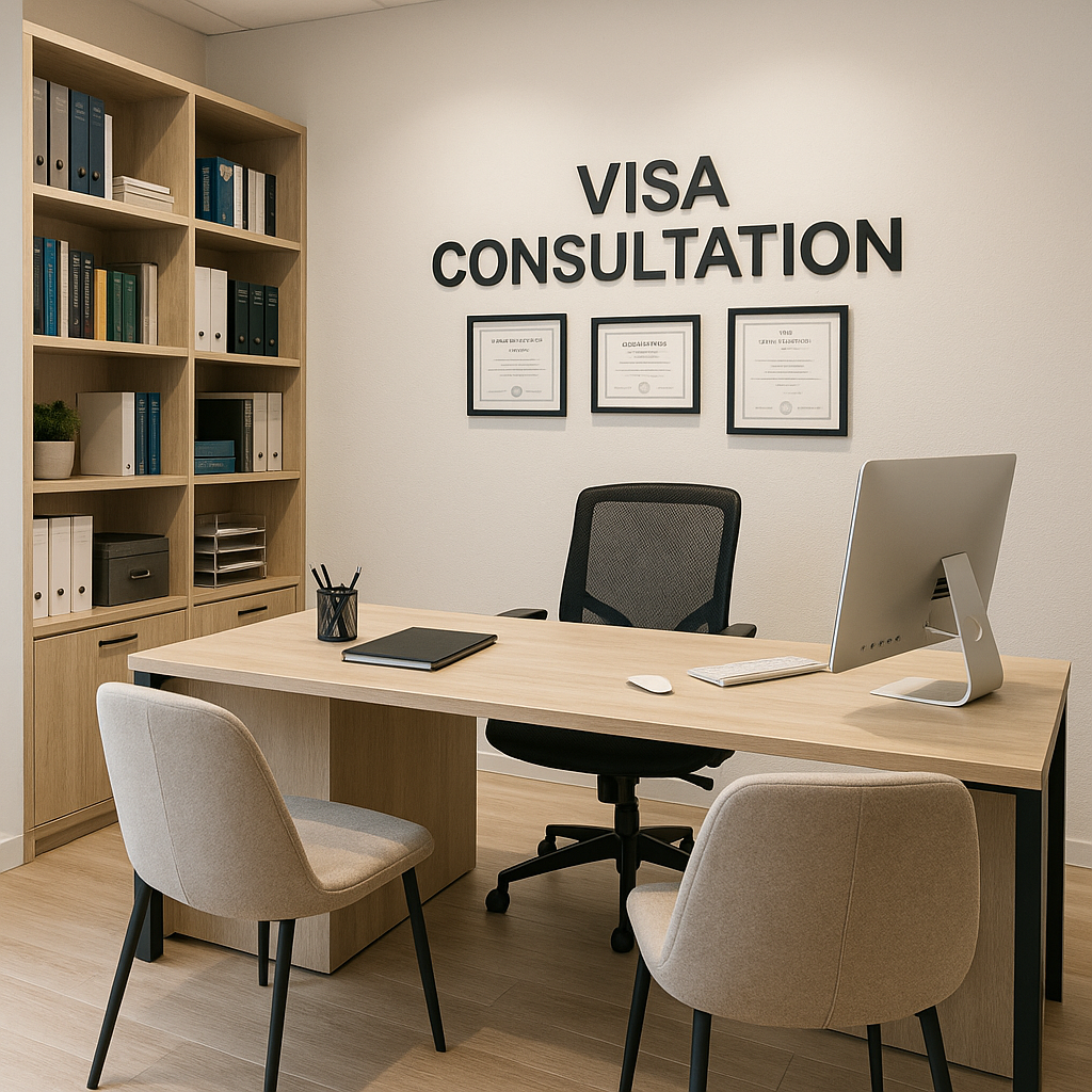 Hình ảnh văn phòng tư vấn visa chuyên nghiệp