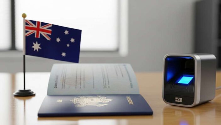 SINH TRẮC HỌC VISA ÚC 2025: HƯỚNG DẪN TOÀN DIỆN TỪ A-Z 3 may quet van tay sinh trac hoc visa uc