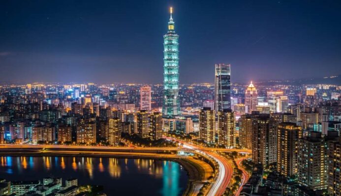 taipei skyline at night taipei 101