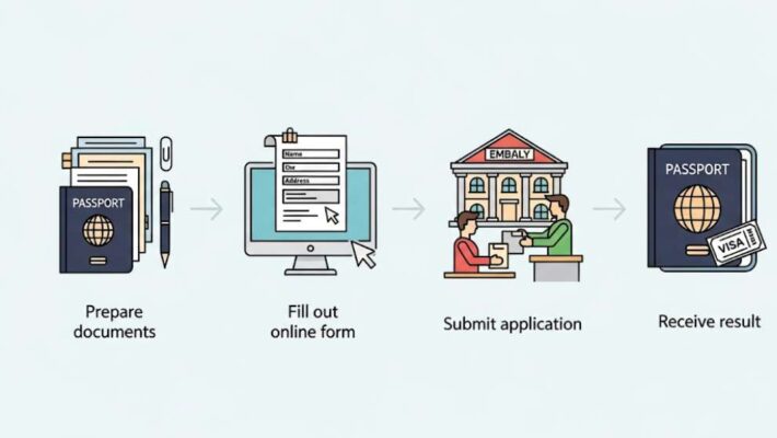 Dịch Vụ Làm Visa Đài Loan TPHCM - Uy Tín Chất Lượng 5 taiwan visa process infographic