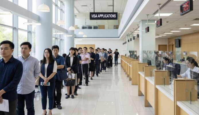 Điều Kiện Xin Visa Đài Loan – Yêu Cầu Mới Nhất 2025 6 xep hang nop ho so visa dai loan