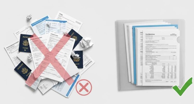 7 Lý Do Khiến Bạn Dễ Trượt Visa Hong Kong Và Cách Tránh 4 So sánh giữa một bộ hồ sơ visa cẩu thả và một bộ hồ sơ được chuẩn bị kỹ lưỡng, chuyên nghiệp.