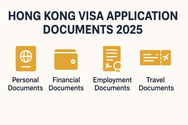 Infographic danh sách giấy tờ xin visa Hong Kong