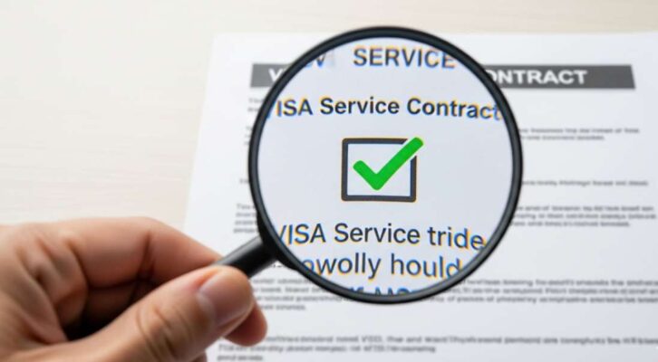 Chuyên viên tư vấn visa trao lại hộ chiếu có visa Hong Kong cho khách hàng tại văn phòng dịch vụ chuyên nghiệp.