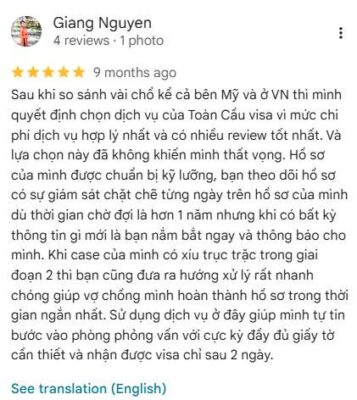 Toàn Cầu Visa Có Uy Tín Không? Tổng Hợp Đánh Giá Từ Khách Hàng 2025 12 Review 5 sao của khách hàng về dịch vụ của Toàn Cầu Visa, khen ngợi sự chuẩn bị hồ sơ kỹ lưỡng, giám sát chặt chẽ và xử lý trục trặc nhanh chóng.