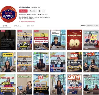 Visa Liên Minh Có Uy Tín Không? Tổng Hợp Đánh Giá Từ Khách Hàng 2025 14 Kênh TikTok chính thức của Công ty Visa Liên Minh với hơn 8551 follower và 19.3K lượt thích