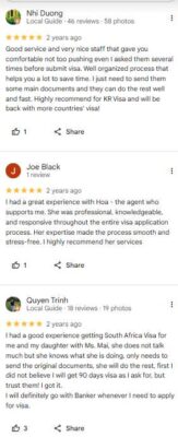 Tổng hợp các bài đánh giá 5 sao từ khách hàng trong và ngoài nước dành cho Banker.vn, khen ngợi đội ngũ chuyên nghiệp và quy trình hiệu quả.