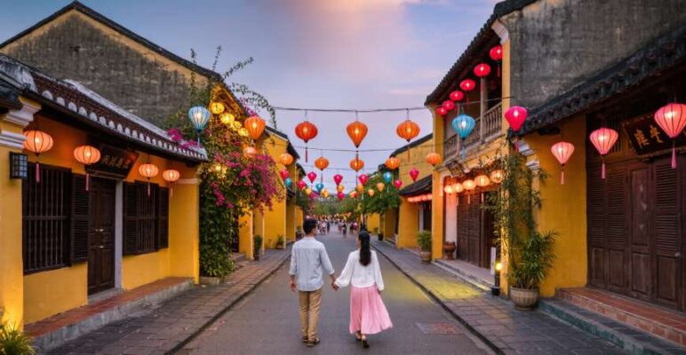 Cặp đôi lãng mạn tại Phố cổ Hội An