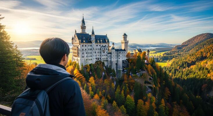Dịch Vụ Visa Du Lịch Tự Túc Đức Tại Hà Nội – Trọn Gói, Uy Tín, Tỷ Lệ Đậu Cao 98% 4 Du khách Việt Nam ngắm lâu đài Neuschwanstein, Đức, nhờ dịch vụ visa chuyên nghiệp tại Hà Nội.