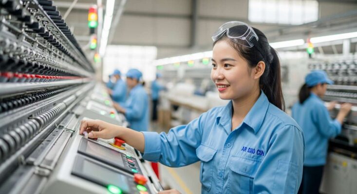 Dịch vụ Visa Lao Động Đài Loan TPHCM 2026 - Tỷ Lệ Đậu Trên 98% 4 Lao động Việt Nam làm việc tại nhà máy hiện đại ở Đài Loan nhờ dịch vụ visa tại TPHCM.