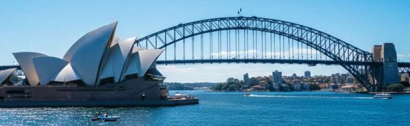 Nhà hát Opera Sydney và Cầu Cảng Sydney, biểu tượng của giấc mơ du lịch Úc.