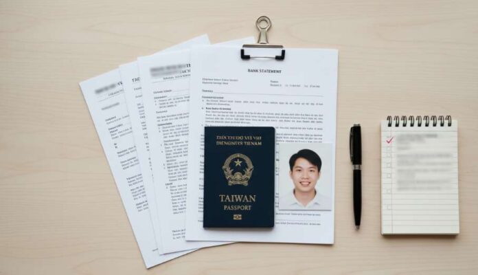 Dịch Vụ Visa Du Lịch Tự Túc Đài Loan Tại Hà Nội – Thủ Tục Đơn Giản, Nhận Visa Chỉ Sau Vài Ngày 7 Bộ hồ sơ xin visa lao động Đài Loan, bao gồm hộ chiếu, lý lịch tư pháp và hợp đồng lao động.
