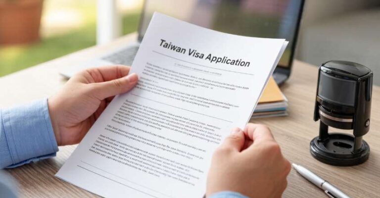 Dịch Vụ Gia Hạn Visa Đài Loan Chuyên Nghiệp Tại Hà Nội 2026 8 Chuyên viên dịch vụ đang tận tâm kiểm tra chi tiết hồ sơ gia hạn visa Đài Loan cho khách hàng.