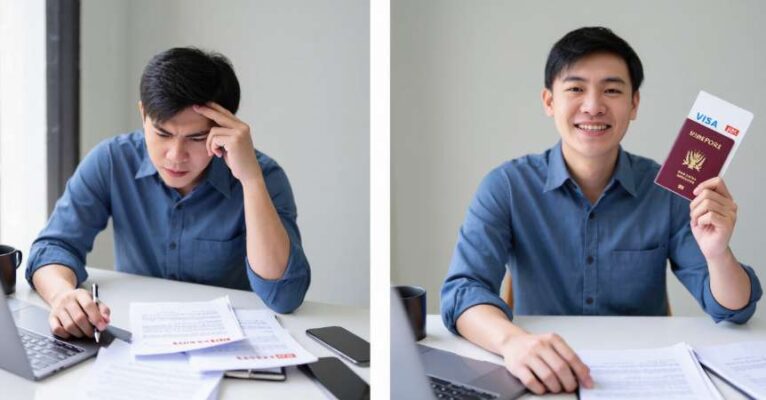 Dịch Vụ Gia Hạn Visa Trung Quốc Uy Tín, Nhanh Chóng tại TPHCM 6 So sánh một người tự làm visa căng thẳng và một người vui vẻ khi dùng dịch vụ chuyên nghiệp.