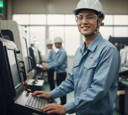 Người lao động Việt Nam (kỹ sư, kỹ năng đặc định) đang làm việc thành công tại một nhà máy hiện đại ở Nhật Bản.