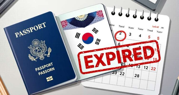 Hộ chiếu và visa Hàn Quốc đã hết hạn, cảnh báo về rủi ro ở lại quá hạn.