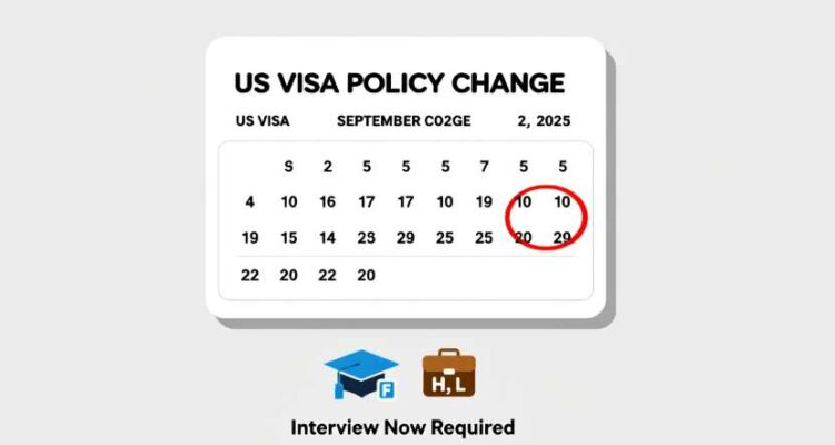 Dịch Vụ Gia Hạn Visa Mỹ Tại Hà Nội 2026 - Uy Tín, Minh Bạch Chi Phí 6 Thông báo thay đổi chính sách gia hạn visa Mỹ từ 2-9-2025, yêu cầu phỏng vấn bắt buộc.