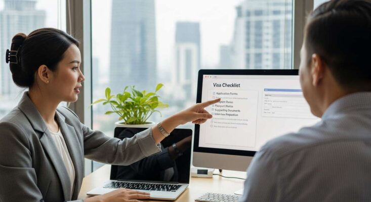 Dịch Vụ Visa Du Lịch Hàn Quốc Tự Túc Tại TP.HCM – Trọn Gói, Có Visa Sau 7 Ngày 6 Chuyên viên tư vấn visa Hàn Quốc uy tín tại TPHCM đang tư vấn 1-1 cho khách hàng.
