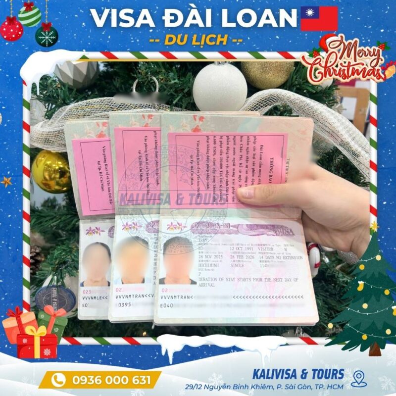 Top 10 công ty chuyên Visa Đài Loan uy tín Tại TPHCM 34 Kết quả đậu visa Đài Loan diện du lịch tại KaliVisa & Tours - Top đơn vị làm visa uy tín tại Sài Gòn.