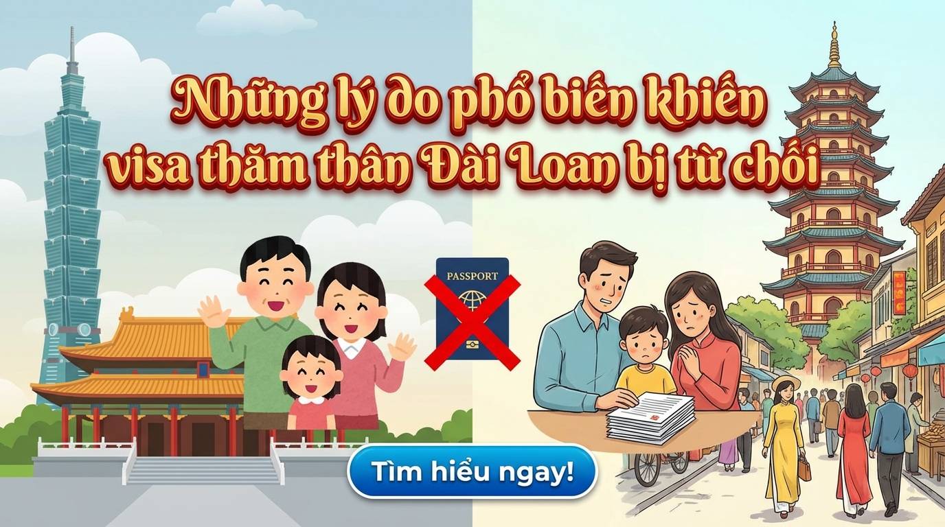 Những lý do phổ biến khiến hồ sơ visa thăm thân Đài Loan bị từ chối