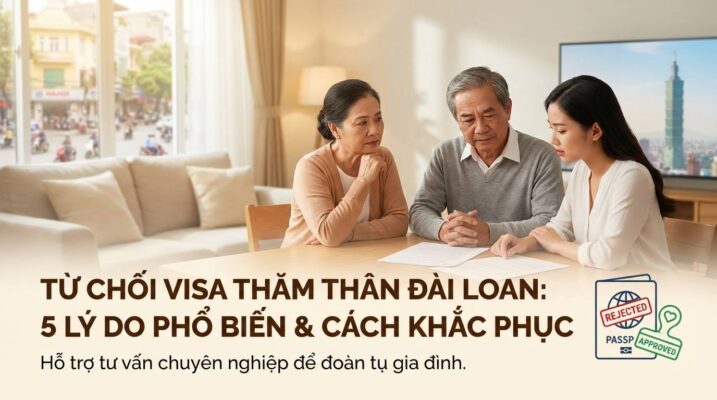 Rớt Visa thăm thân Đài Loan: 5 lý do từ chối phổ biến và hướng dẫn cách khắc phục hồ sơ