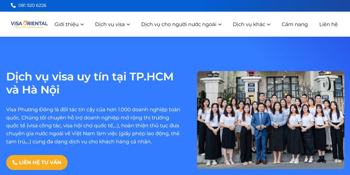Top 10 công ty chuyên Visa Đài Loan uy tín Tại TPHCM 39 Đội ngũ nhân viên chuyên nghiệp tại Visa Phương Đông (Visa Oriental) - Top công ty chuyên visa Đài Loan uy tín TPHCM.