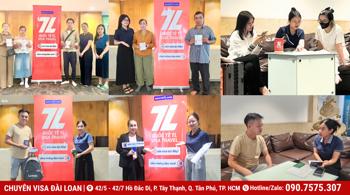 Tổng hợp hình ảnh khách hàng đậu visa thăm thân Đài Loan tại văn phòng Quốc Tế TL - Dịch vụ visa uy tín TPHCM