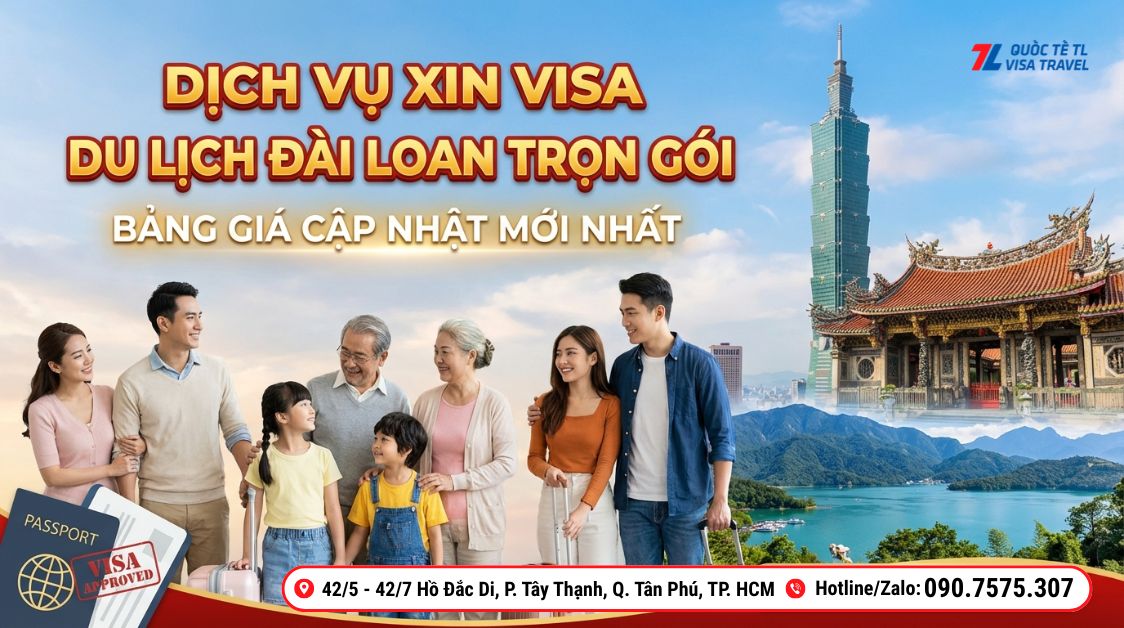 Dịch vụ xin visa du lịch Đài Loan trọn gói uy tín tại Quốc Tế TL